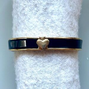 Kate Spade New York Black Heart Open Cuff Hinge Bracelet, OS